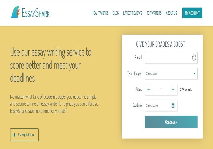 Một trang web quảng cáo dịch vụ viết luận văn thuê 