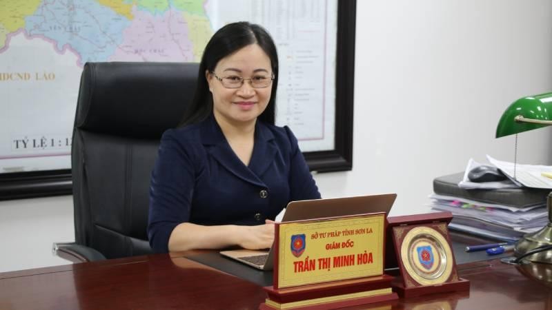 Bà Trần Thị Minh Hòa, Giám đốc Sở Tư pháp Sơn La.
