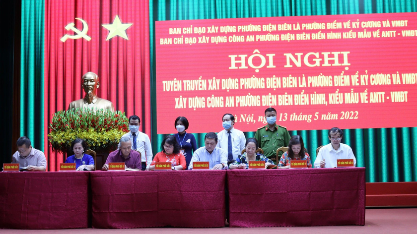 Ký kết giao ước thi đua giữa 8 tổ dân phố trên địa bàn phường Điện Biên.