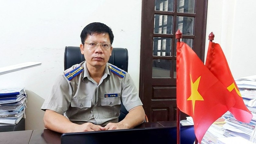 Ông Hà Anh Tuấn, Chi cục trưởng, Phó trưởng Ban Chỉ đạo Thi hành án dân sự huyện Thọ Xuân (ảnh: Nguyễn Tuấn) 