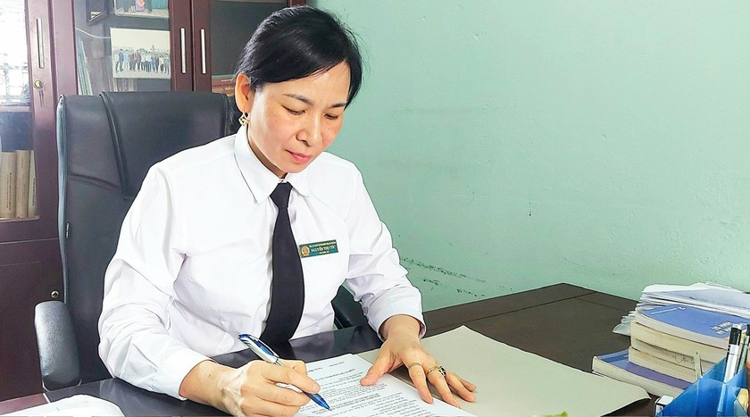 Nữ Thẩm phán, Chánh án Tòa án nhân dân huyện Thạch Thành Nguyễn Thị Cúc (ảnh: Nguyễn Tuấn)