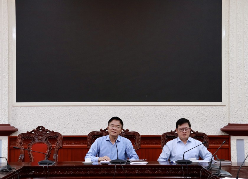 Bộ trưởng Bộ Tư pháp Lê Thành Long kết luận buổi làm việc.
