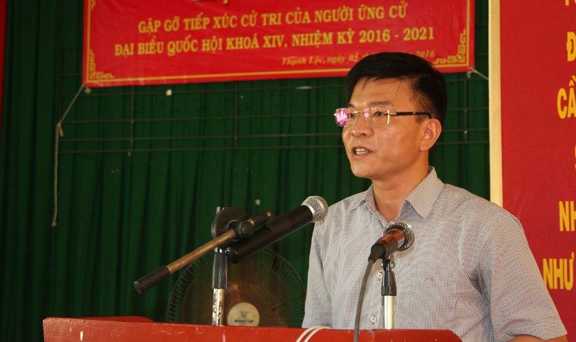 Bộ trưởng Lê Thành Long đã trình bày Chương trình hành động với nhiều nội dung thiết thực trước cử tri 