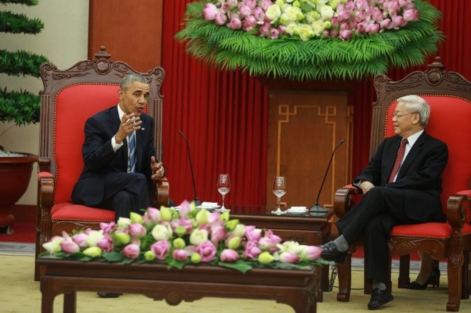 Tổng thống Obama Hội kiến Tổng Bí thư Nguyễn Phú Trọng 