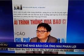 Thu thẻ nhà báo của ông Mai Phan Lợi vì xúc phạm danh dự QĐND Việt Nam