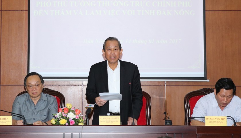 Theo Phó Thủ tướng, Đắk Nông là tỉnh có nhiều lợi thế so sánh như tài nguyên khoáng sản; tài nguyên đất còn lớn. 