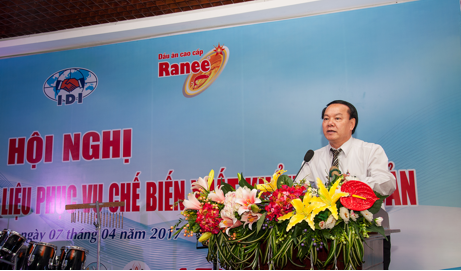 Chủ tịch HĐQT Tập đoàn Sao Mai Lê Thanh Thuấn phát biểu tại Hội nghị