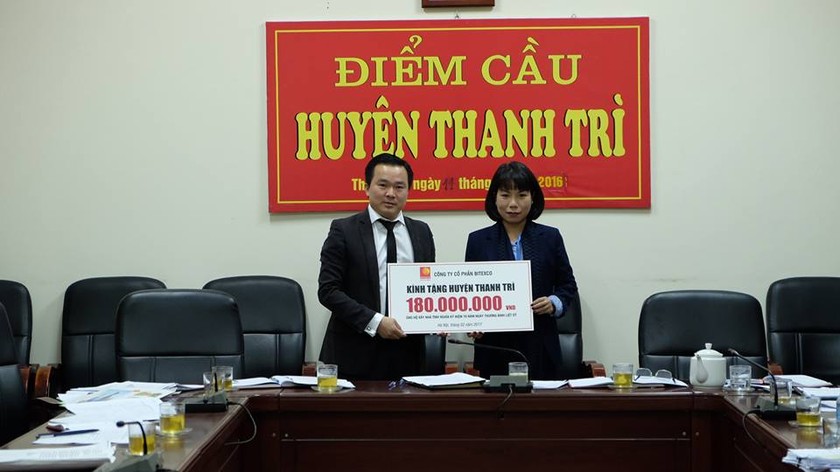 Bitexco trao tặng 180 triệu đồng ủng hộ nhà tình nghĩa Huyện Thanh Trì