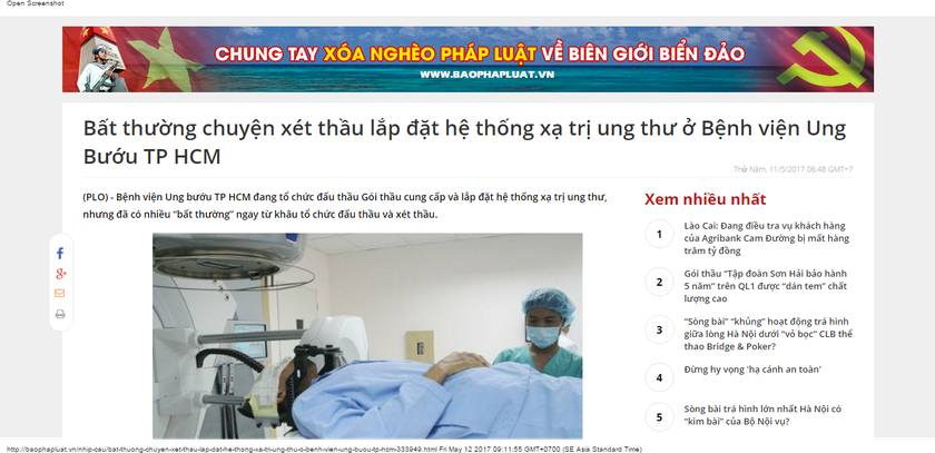 Phó Thủ tướng thường trực chỉ đạo kiểm tra chuyện “Bất thường” ở Bệnh viên Ung bướu TP HCM