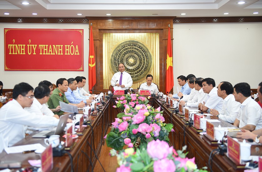Thủ tướng làm việc với lãnh đạo tỉnh Thanh Hoá