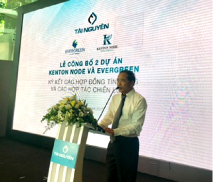 Ông Vũ Anh Tâm – Chủ tịch Cty Tài Nguyên phát biểu tại buổi lễ. 