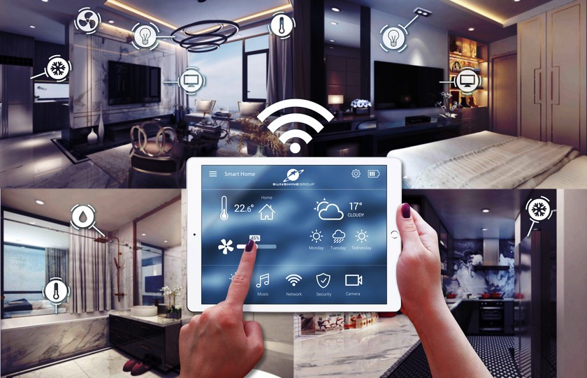 Ứng dụng App Sunshine cho phép điều khiển toàn bộ các thiết bị điện thông minh trong căn hộ của Sunshine Group như: hệ thống chiếu sáng, điều hoà, bình nóng lạnh, rèm cửa tự động…