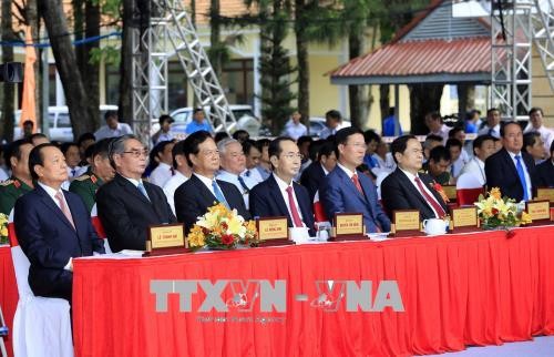 Chủ tịch nước Trần Đại Quang, các đồng chí lãnh đạo, nguyên lãnh đạo Đảng, Nhà nước dự Lễ kỷ niệm