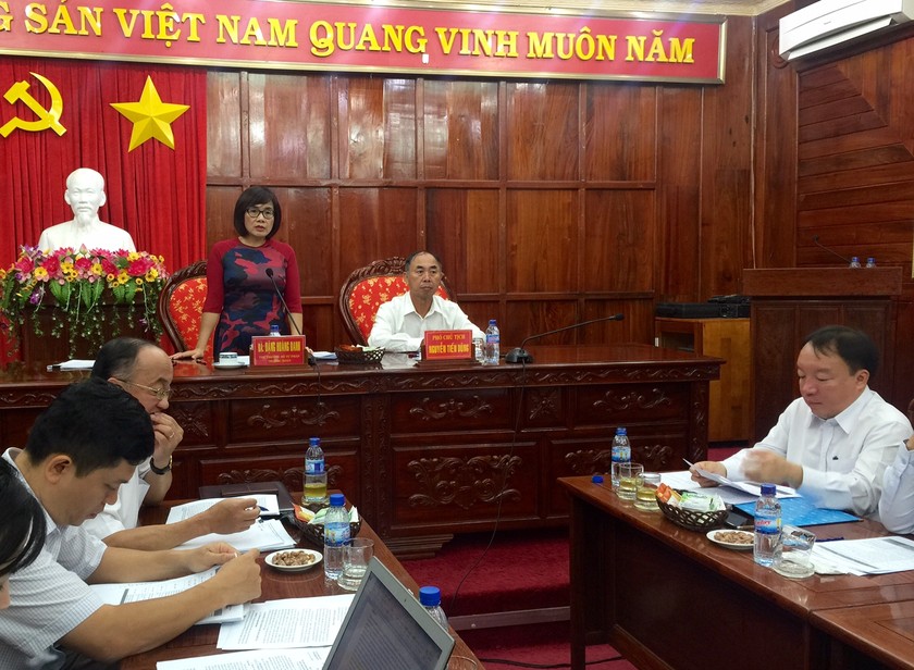 Thứ trưởng Đặng Hoành Oanh tại buổi làm việc với UBND tỉnh Bình Phước