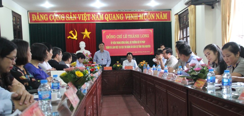Làm việc tại Thái Nguyên, Bộ trưởng Lê Thành Long cho biết công  tác THADS đang được đặc biệt quan tâm 