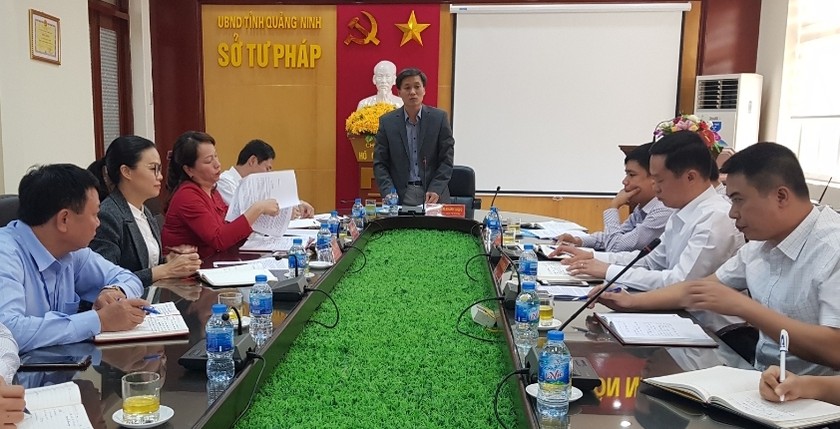 Thứ trưởng Nguyễn Khánh Ngọc đánh giá cao sự cố gắng nỗ lực của tập thể cán bộ, người lao động Sở Tư pháp Quảng Ninh