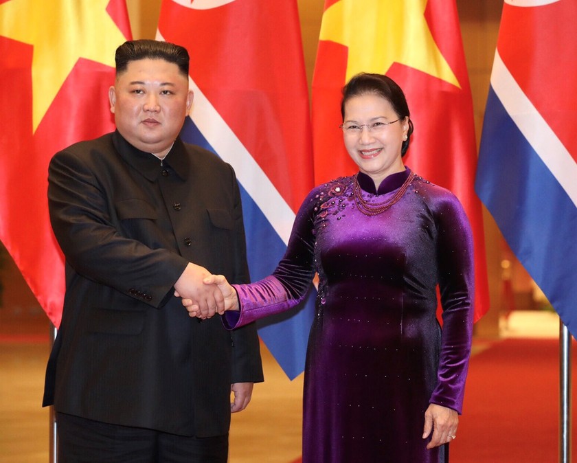 Chủ tịch Quốc hội Nguyễn Thị Kim Ngân hội kiến với Chủ tịch Triều Tiên Kim Jong Un