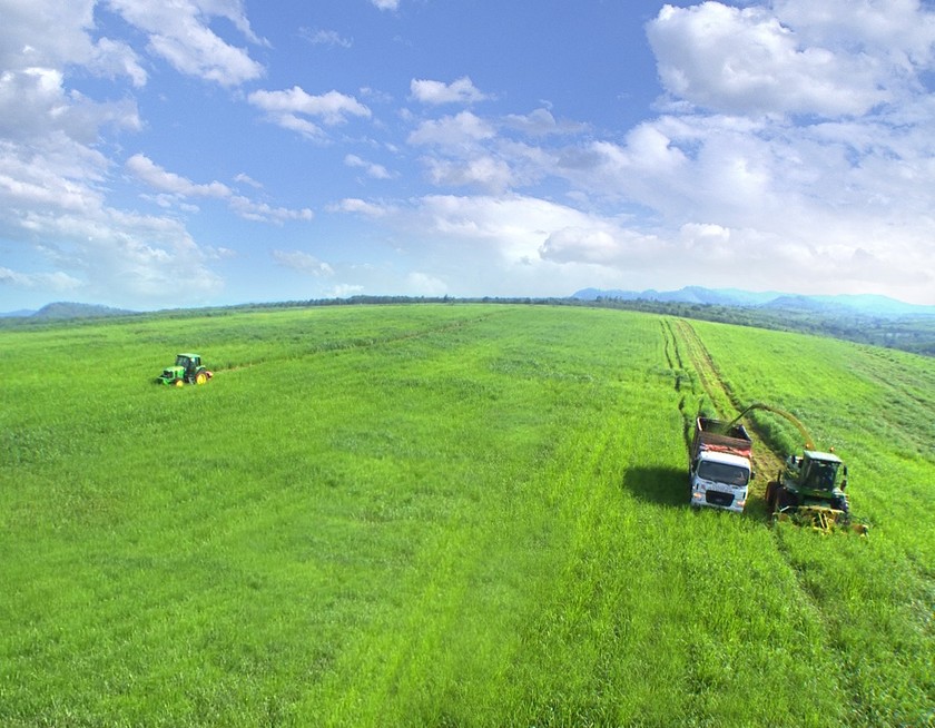 Mô hình CNC được coi là hình mẫu cho nông nghiệp tri thức của thế kỷ 21. (Trong ảnh, máy móc, thiết bị CNC được sử dụng thu hoạch cỏ tại cánh đồng của trang trại TH)