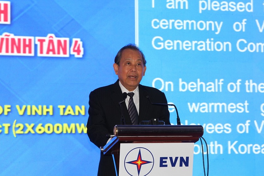 Phó Thủ tướng Thường trực Trương Hòa Bình phát biểu tại Hội nghị xúc tiến đầu tư Bình Thuận 2019.