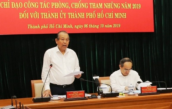 Ủy viên Bộ Chính trị, Phó Thủ tướng Thường trực Chính phủ Trương Hòa Bình phát biểu tại buổi làm việc