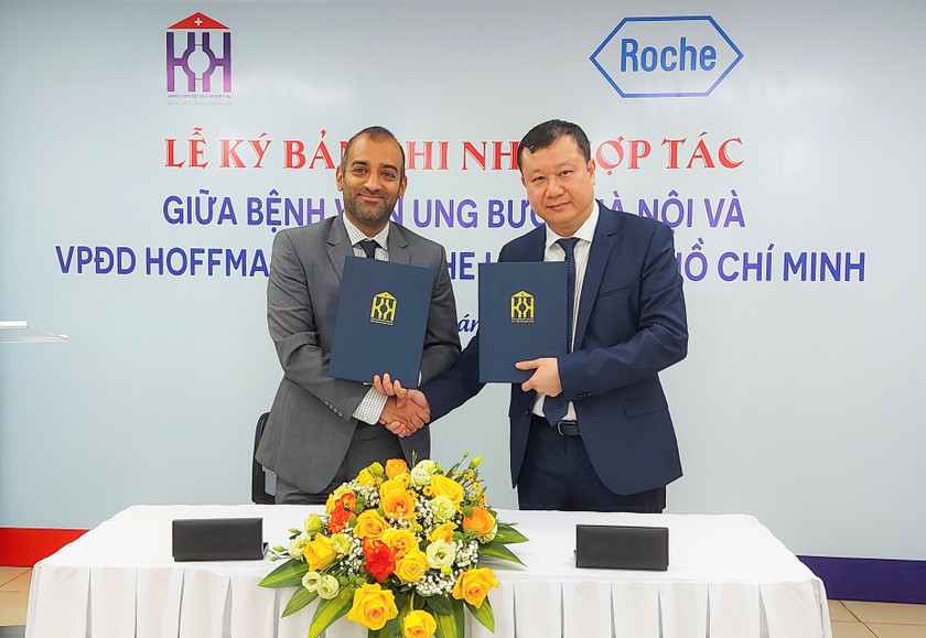Hợp tác giữa Bệnh viện Ung bướu Hà Nội và Roche Việt Nam nhằm nâng cao chất lượng điều trị ung thư.