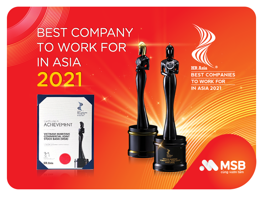 MSB tự hào lọt Danh sách “Nơi làm việc tốt nhất Châu Á 2021”
