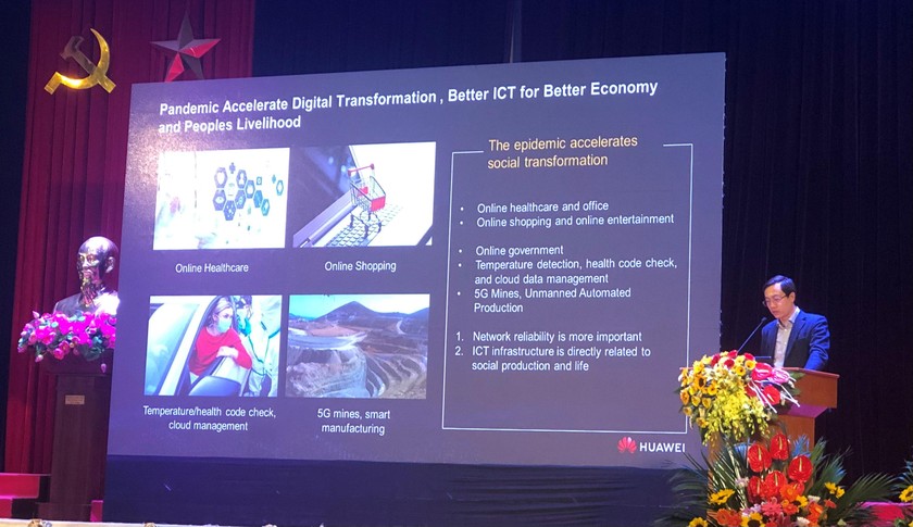 Ông Lê Nho Thông , Phó Giám đốc kinh doanh Công nghệ năng lượng số của Huawei Việt Nam đã chia sẻ xu hướng chuyển đổi năng lượng đến năm 2025
