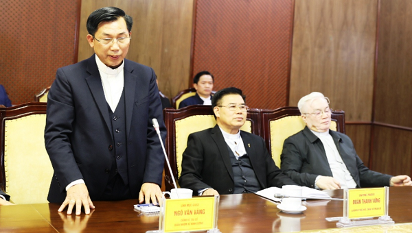 Các linh mục bày tỏ sự cám ơn trước những quan tâm của tỉnh Quảng Ninh đối với các linh mục, chức sắc, đồng bào Công Giáo