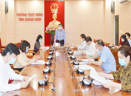 Bí thư tỉnh Quảng Ninh Nguyễn Xuân Ký chủ trì cuộc họp để rà soát các công việc chuẩn bị cho Kỳ họp thứ 16, HĐND tỉnh khóa XIII 