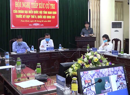 Hội nghị trực tuyến tiếp xúc cử tri  tỉnh Nam Định