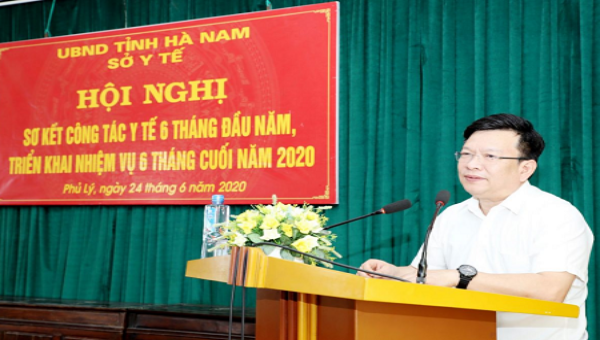 PGS-TS Lê Quang Minh –  Giám đốc Sở Y tế tỉnh Hà Nam phát biểu kết luận Hội nghị.