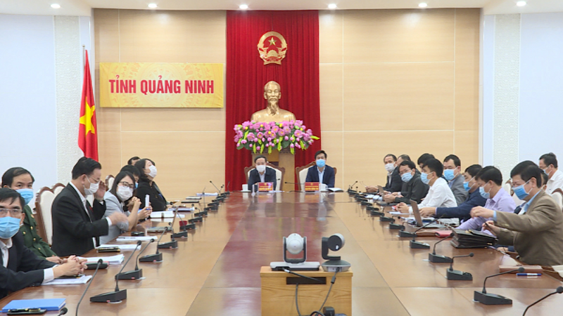 Các đại biểu tham dự hội nghị tại đầu cầu tỉnh Quảng Ninh.