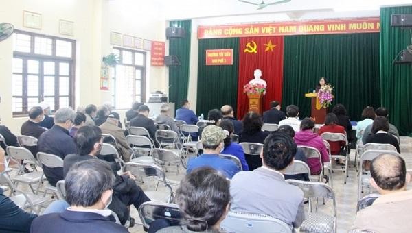 Chi bộ khu 3 phường Yết Kiêu (TP Hạ Long) họp quán triệt, triển khai các nhiệm vụ, chuẩn bị cho bầu cử trưởng khu.