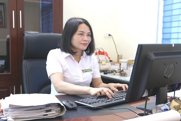 Thẩm phán Nguyễn Thị Hương - Phó Chánh án TAND huyện Kim Động, tỉnh Hưng Yên.