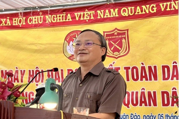Tổng Giám đốc Đài Tiếng nói Việt Nam Đỗ Tiến Sỹ phát biểu tại ngày Hội.