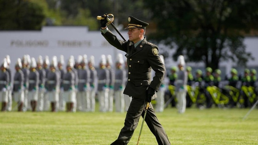 Tướng Henry Sanabria diễu hành trong lễ tuyên thệ nhậm chức ở Bogota, Colombia, ngày 19 tháng 8 năm 2022