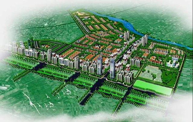Phối cảnh tổng thể dự án khu đô thị mới Thanh Lâm - Đại Thịnh. 