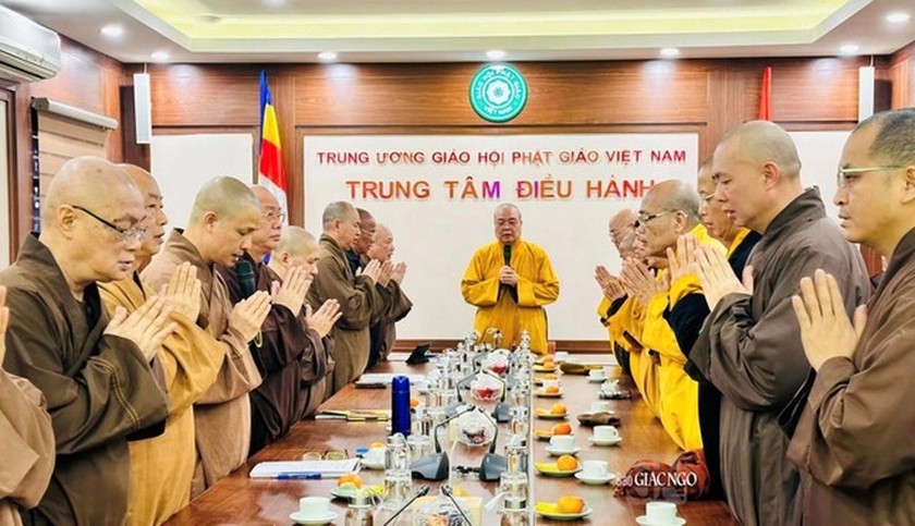 Phiên họp của Ban thường trực Hội đồng Trị sự Giáo hội Phật giáo Việt Nam khu vực phía Bắc (Ảnh: Giác Ngộ Online) 