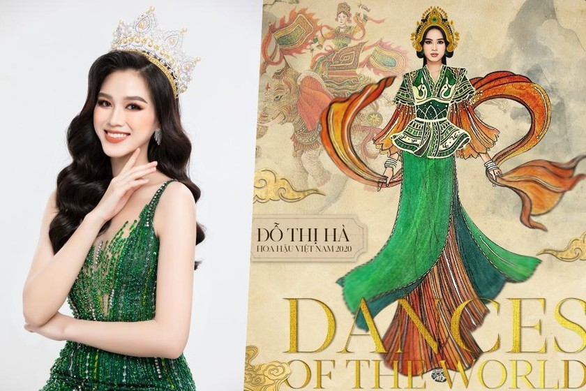 Trang phục đầu tiên của "chiến binh" Việt Nam tại Miss World 2021.