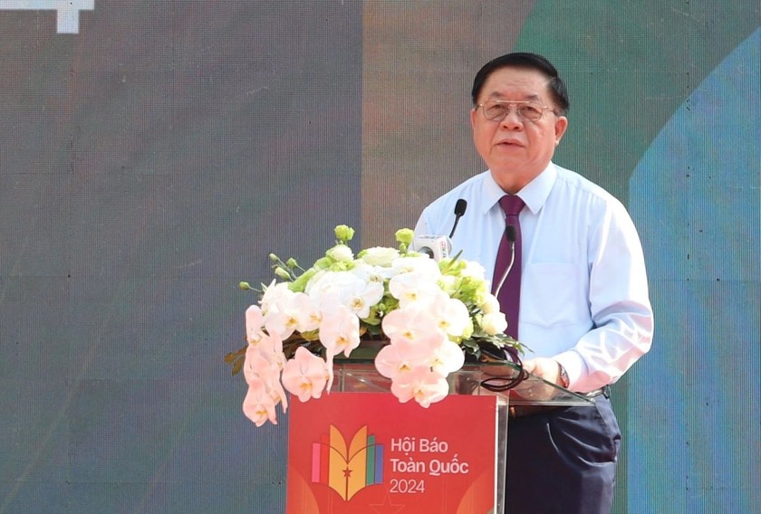 Trưởng ban Tuyên giáo Trung ương Nguyễn Trọng Nghĩa phát biểu chỉ đạo (Ảnh: Nam Anh/Dân Trí).