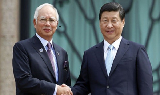 Thủ tướng Malaysia Najib Razakvà Chủ tịch Trung Quốc Tập Cận Bình