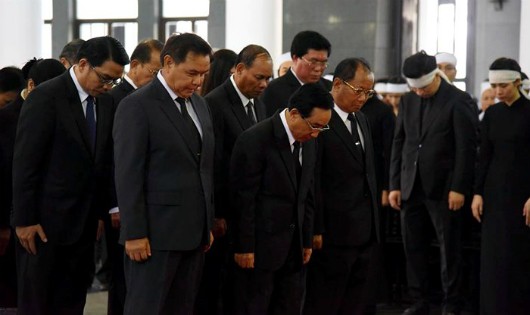 Lãnh đạo nước bạn Lào viếng Chủ tịch nước Trần Đại Quang.