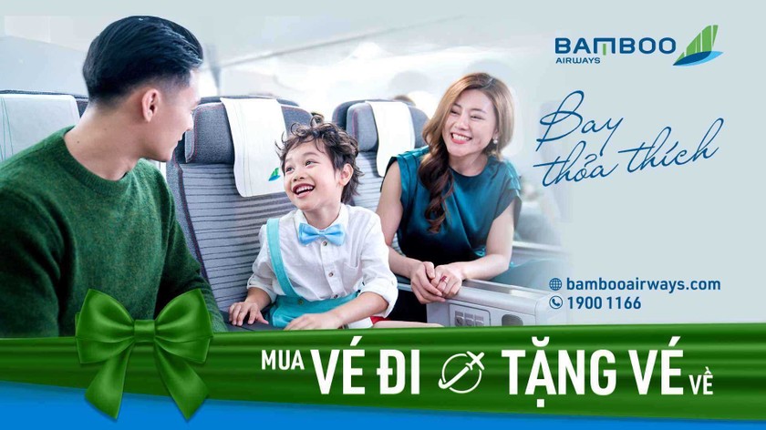Khách mua chiều đi, Bamboo Airways tặng khách vé chiều về toàn bộ các chặng nội địa