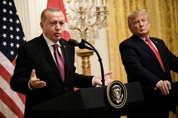 Tổng thống Mỹ Donald Trump và Tổng thống Thổ Nhĩ Kỳ Tayyip Erdogan. 