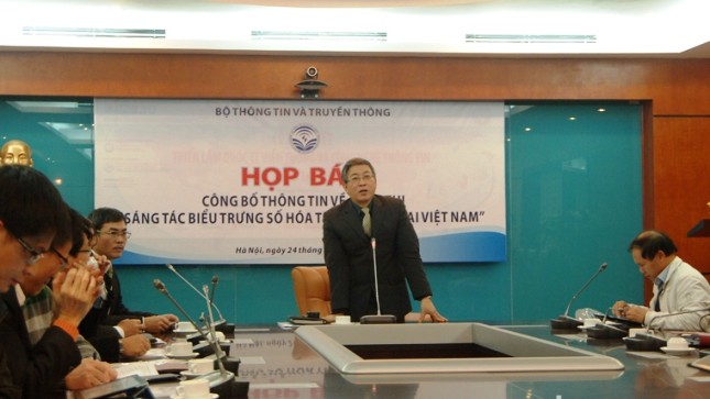 Thứ trưởng Lê Nam Thắng phát biểu khai mạc lễ phát động cuộc thi