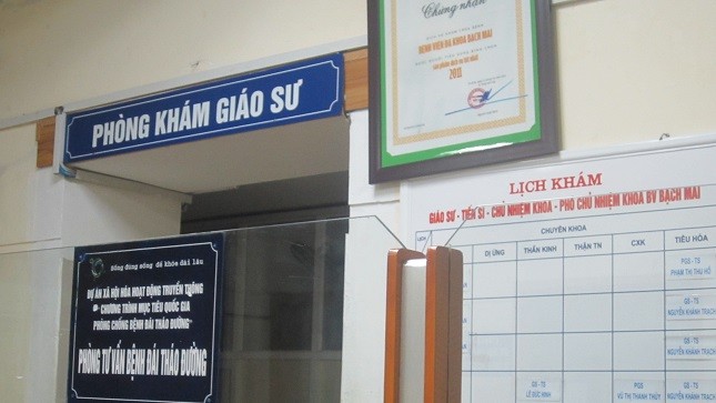 Phòng khám Giáo sư của Bệnh viện Bạch Mai.