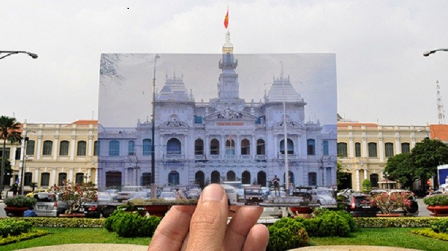 Trụ sở UBND TP Hồ Chí Minh trước năm 1975 và nay.
