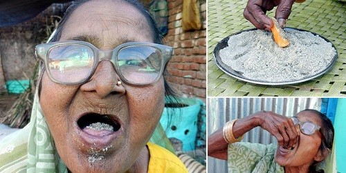 Cụ bà ăn một kg cát mỗi ngày trong hơn 80 năm