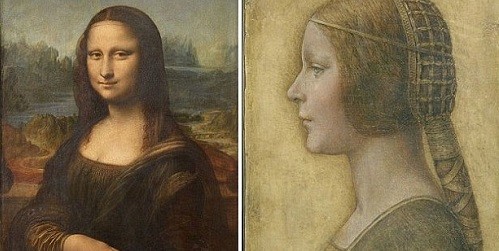 Ông Cotte tin rằng, ông đã khám phá ra bức chân dung gốc của Lisa del Giocondo - vợ của một nhà buôn sống tại Florence (phải), ẩn giấu dưới lớp vẽ kiệt tác Mona Lisa (trái). Ảnh: Corbis