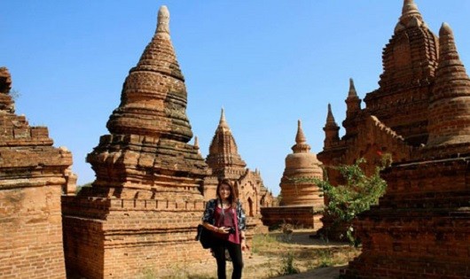 Melissa chụp ảnh tại Bagan vào tháng 1/2016.